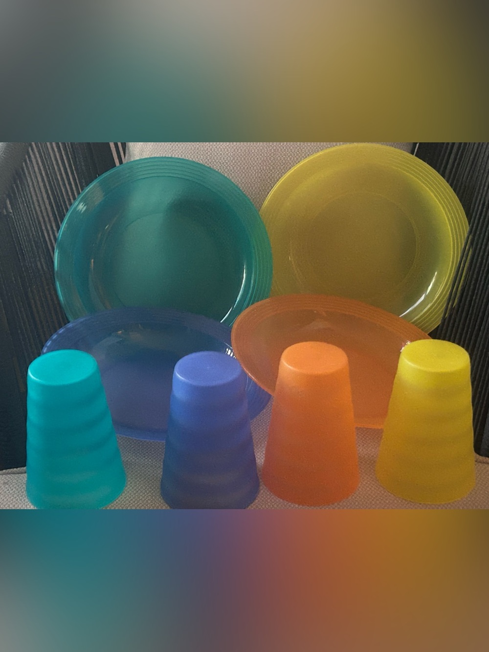 Tupperware Impressions plate and tumbler set!